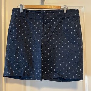 JCrew Factory shorts Navy with white anchors Size 12